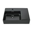 thumbnail image 1 of St. Tropez 24 x 18 Ceramic Wall Hung Sink with Left Side Faucet Mount, Matte Black, 1 of 11