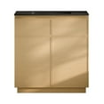 thumbnail image 1 of St. Tropez 36" Freestanding Bathroom Vanity in Natural Oak with Black 3-Hole Widespread Sink Top, 1 of 7