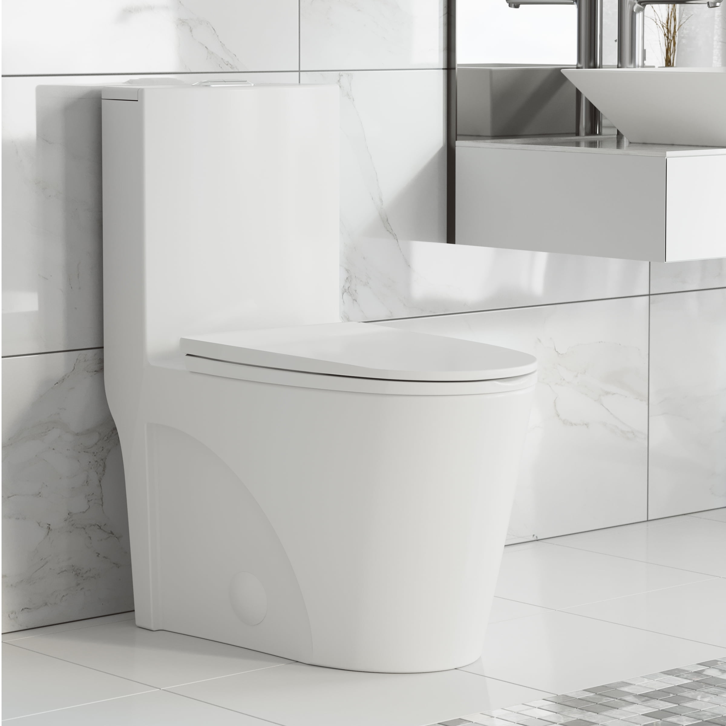 Swiss Madison St. Tropez One-Piece Elongated Toilet Vortex Dual-Flush 1.1/1.6 gpf