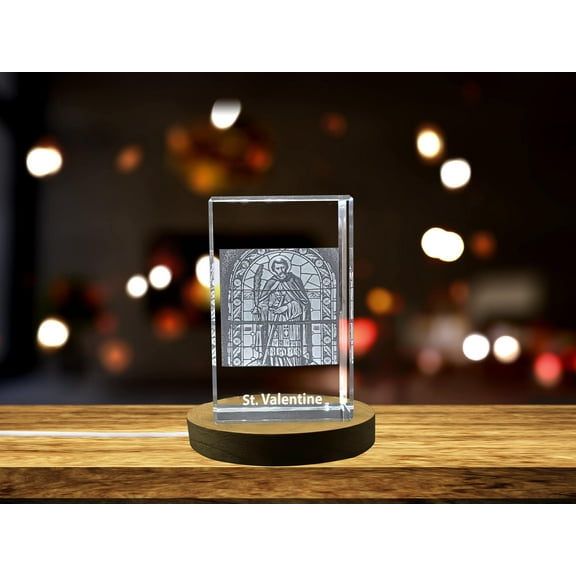 St. Valentine | A Patron of Love| Religious 3D Engraved Crystal