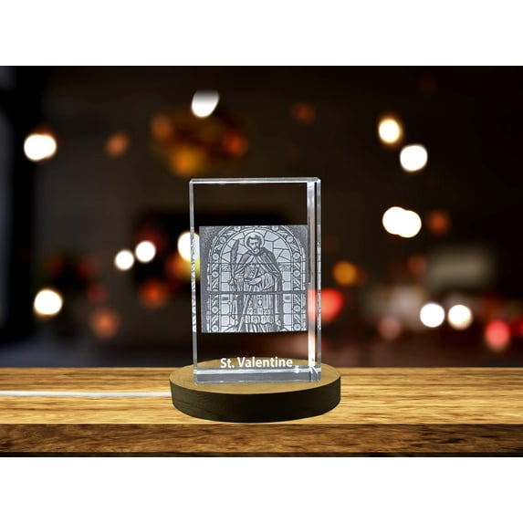St. Valentine | A Patron of Love| Religious 3D Engraved Crystal