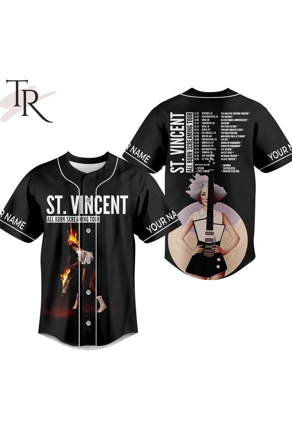 St. Vincent All Born Screaming Tour Custom Baseball Jersey