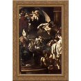 thumbnail image 1 of St William of Aquitaine Receiving the Cowl 18x24 Gold Ornate Wood Framed Canvas Art by Guercino, 1 of 2