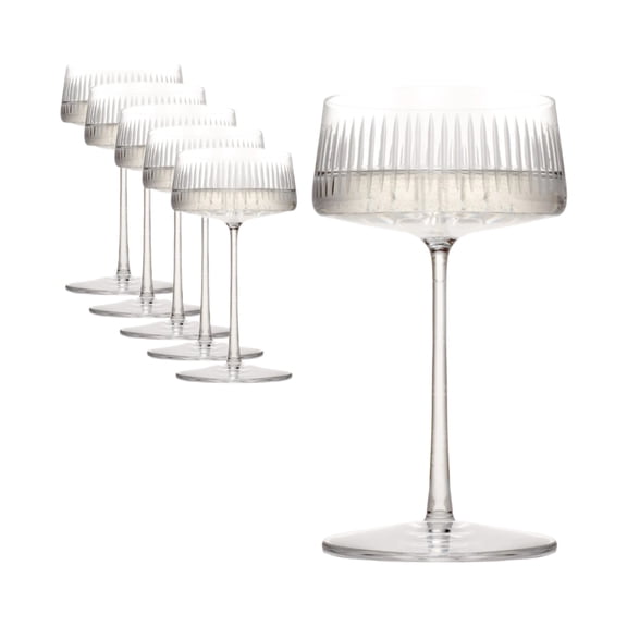 Stlzle Lausitz Soho 10.5 oz Grand Cru Champagne Coupe Glass - Set of 6, Dishwasher Safe Luxury Glassware Collection for Celebrations & Cocktails - Ideal for Gifting & Entertaining