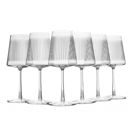 Stölzle Lausitz Soho Power Crystal White Wine Glasses (Set of 6) - Durable 13.5 oz Stemmed Glassware, Lead-Free, Dishwasher Safe - Ideal Barware for Chardonnay & White Wines, Modern Glassware Designs