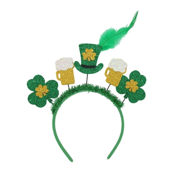 St. ’s Day Headband Irish Party Green Headpiece Hair Holiday Prop Squiggle Medium Hair for Women Fine Hair Fashion Hair for Women Curly Hair Hair Thick Hair Hair Hair Barrettes for Women Fine Hair
