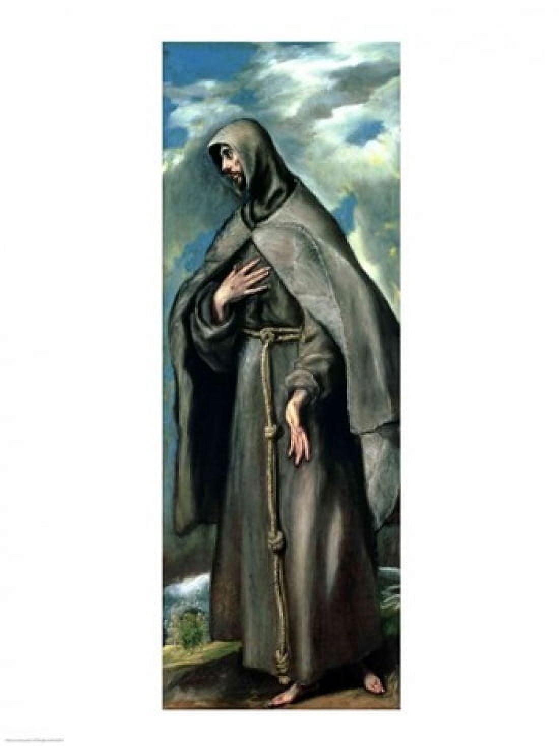 StFrancis of Assisi Canvas Art - El Greco (18 x 24)