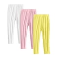 thumbnail image 1 of StSilkitty 3 Pack Girls Capris Leggings High Waist Elastic Stretch Yoga Dance Cropped Pants Solid Color Running Athletic Trousers, 1 of 9