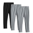 thumbnail image 1 of StSilkitty 3 Pack Girls Capris Leggings High Waist Elastic Stretch Yoga Dance Cropped Pants Solid Color Running Athletic Trousers, 1 of 9