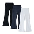 thumbnail image 1 of StSilkitty 3 Pack Girls Flare Leggings Bell Bottom Yoga Athletic Trousers Solid Color High Waisted Stretch Flared Pants, 1 of 9