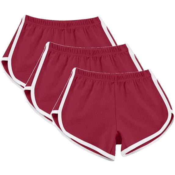StSilkitty 3 Pack Womens Dance Shorts High Waist Stretch Workout Shorts Summer Lightweight Yoga Running Shorts
