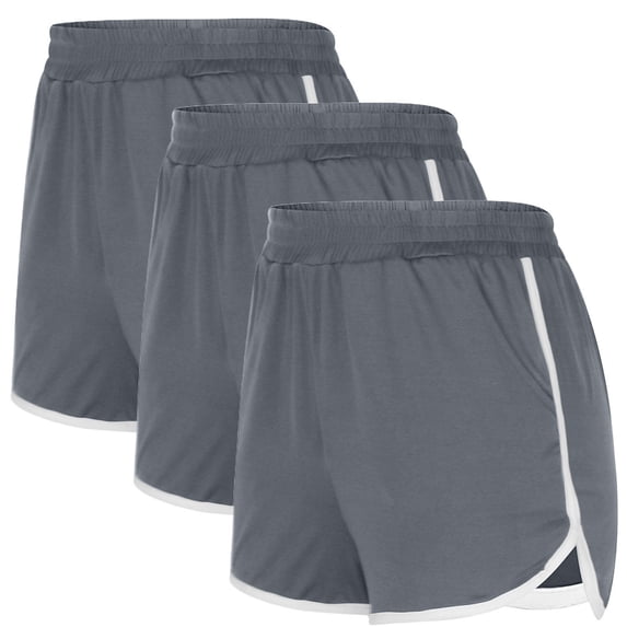 StSilkitty 3 Pack Womens Dance Shorts High Waist Stretch Yoga Running Workout Shorts Summer Lightweight Sweat Short