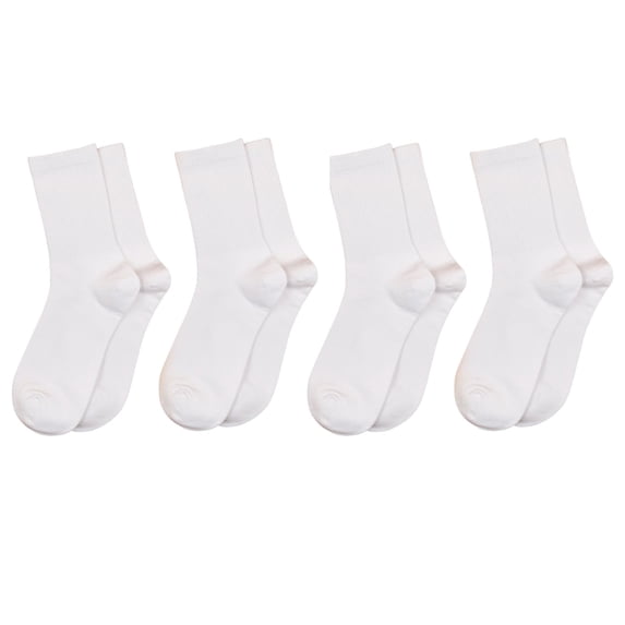 StSilkitty 4 Pack Cotton Crew Socks for Mens Womens Solid Color Lightweight Breathable Calf Socks Soft Comfy Socks
