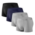 thumbnail image 1 of StSilkitty 4 Pack Men's Breathable Boxer Briefs Mid Waist Elastic Underwear No Riding up Lightweight Underpants, 1 of 2