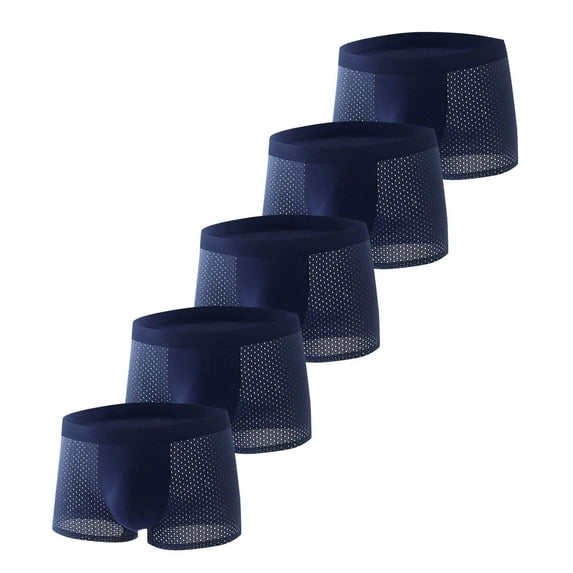 StSilkitty 5 Pack Men's Boxer Briefs Big & Tall Soft Breathable Stretch ...