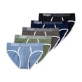 thumbnail image 1 of StSilkitty 5 Pack Men's Briefs Underwear Mid Rise Breathable Stretch Underpants Lightweight No Riding Up Bikini Underwear, 1 of 9
