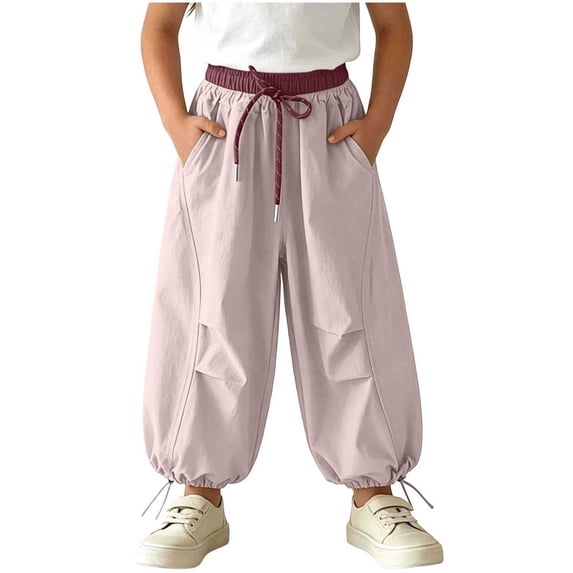 StSilkitty Baggy Sweatpants for Boys Girls High Waisted Elastic Drawstring Workout Pants with Pocket Running Athletic Joggers