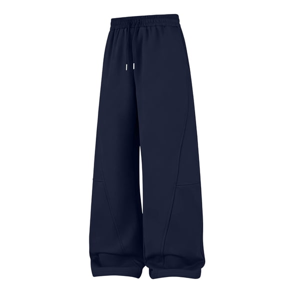StSilkitty Baggy Sweatpants for Men Elastic Waist Drawstring Workout Pants Wide Leg Sweat Pants with Pockets