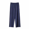thumbnail image 1 of StSilkitty Big and Tall Pajama Pants for Mens Solid Color Elastic Waist Wide Leg Sleepwear Trousers with Pockets, 1 of 6