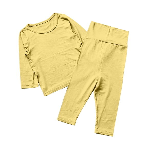 StSilkitty Boys Girls 2 Piece Outfits Cotton Long Sleeve Crewneck Basic T-Shirts and Pants Sets Fall Winter Loungewear Clothes