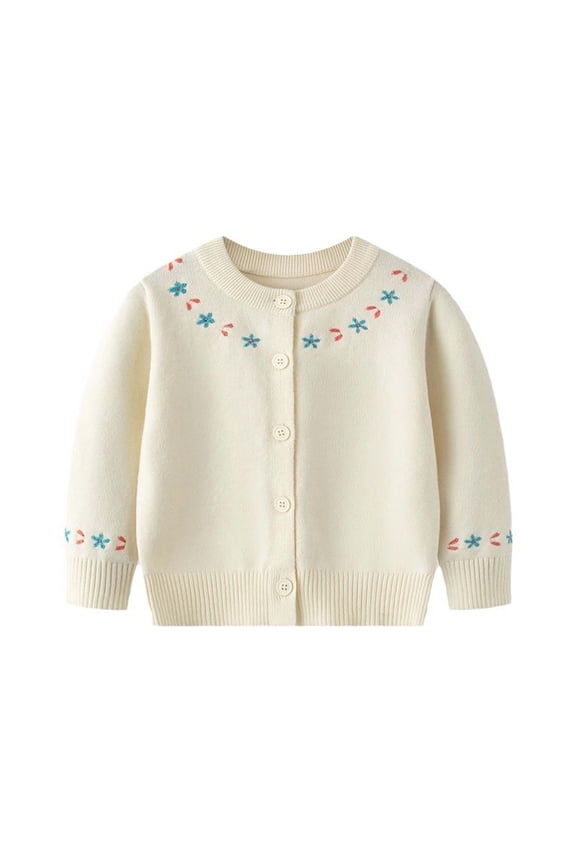 Boys Girls Cardigan Sweater Star Print Long Sleeve Crewneck Button down Knit Sweaters Fall Winter Casual Tops