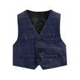 thumbnail image 1 of StSilkitty Boys Girls Casual Vest Plaid Sleeveless V Neck Button down Waistcoat Lightweight Soft School Uniform Coat, 1 of 3