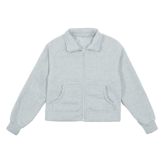 StSilkitty Boys Girls Fleece Jacket Zip up Long Sleeve Collared Jacket Coat Fall Winter Lightweight Warm Outerwear with Pockets
