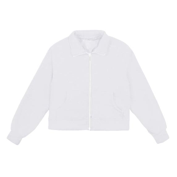 StSilkitty Boys Girls Fleece Jacket Zip up Long Sleeve Collared Jacket Coat Fall Winter Lightweight Warm Outerwear with Pockets