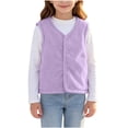thumbnail image 1 of StSilkitty Boys Girls Fleece Vest Lightweight Sleeveless V Neck Button down Vests Coat Fall Winter Warm Outerwear, 1 of 8