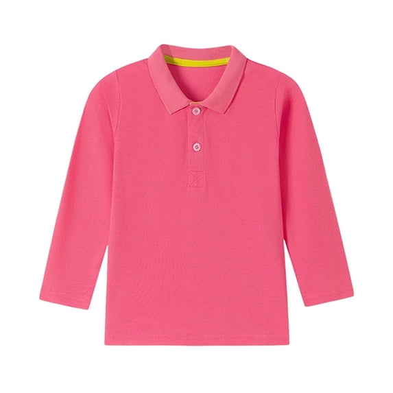 StSilkitty Boys Girls Golf Shirts Long Sleeve Collared Button School Uniform Tees Tops Lightweight Soft Dress T-Shirts
