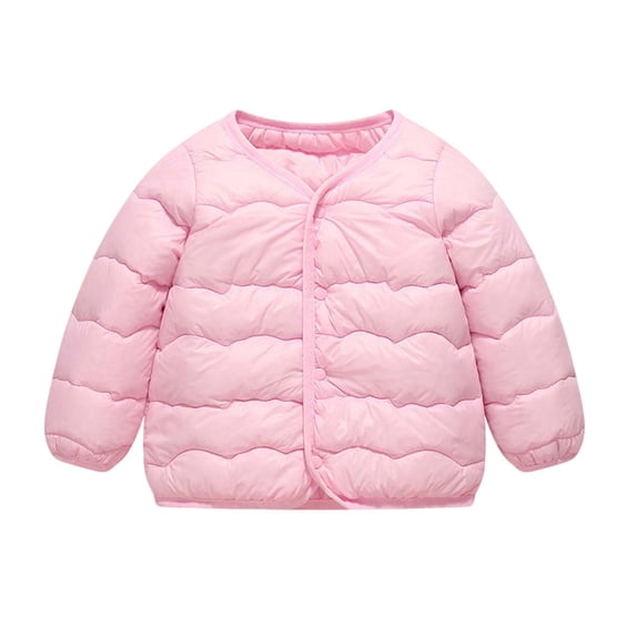 StSilkitty Boys Girls Puffer Jacket Long Sleeve Button down Jacket Coat with Pockets Fall Winter Warm Outerwear