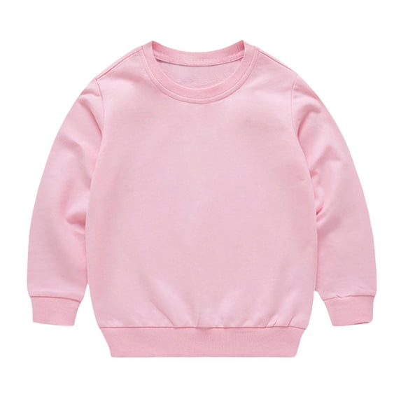 StSilkitty Boys Girls Sweatshirt Cotton Long Sleeve Crew Neck Pullover Tops Fall Winter Solid Color Sweatshirts