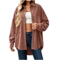 thumbnail image 1 of StSilkitty Button down Shirt Jacket for Women Long Sleeve Collared Shacket Coat with Pockets Fall Winter Outerwear, 1 of 6