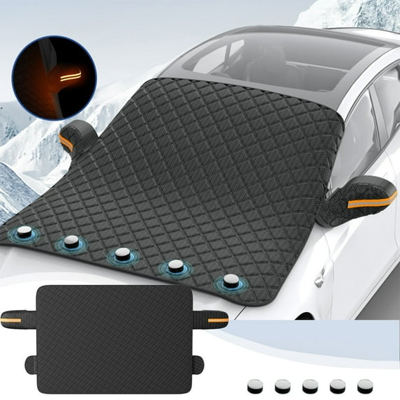 StSilkitty Car Windshield Cover and Snow Shield All Weather Protection with Side Mirror Covers,Waterproof and Windproof,Easy Installation