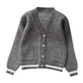 thumbnail image 1 of StSilkitty Cardigan Sweater for Boys Girls Long Sleeve V Neck Button down Cardigans Fall Winter Tops with Pockets, 1 of 9