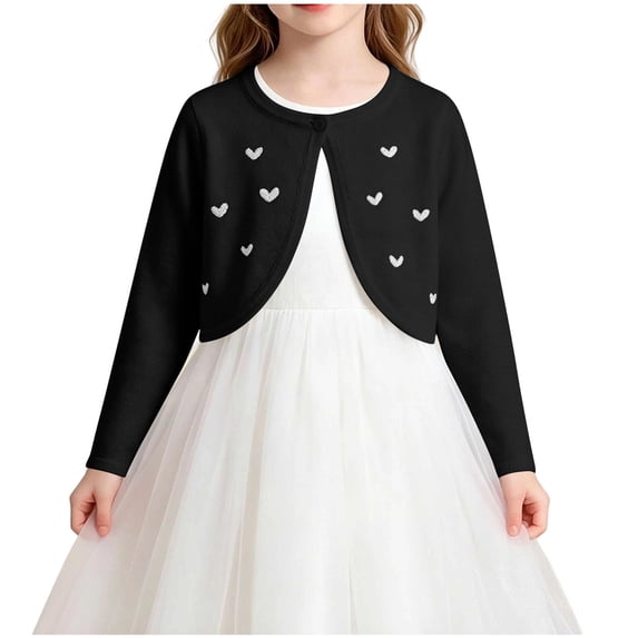 StSilkitty Cardigan Sweater for Girls Long Sleeve Open Front Cropped Bolero Cardigans Lightweight Casual Knit Sweaters Tops