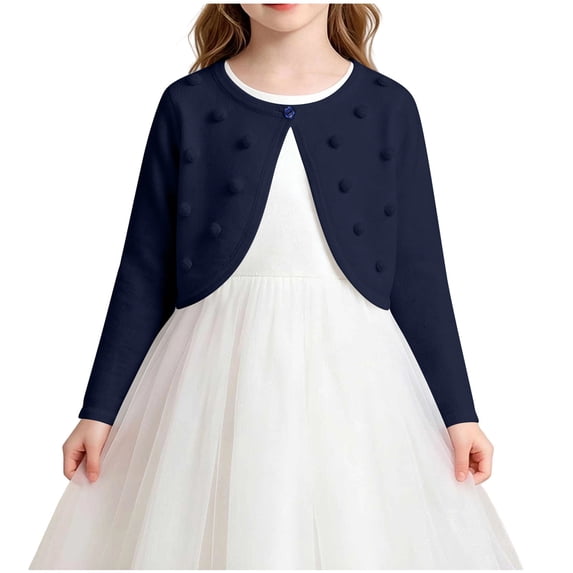 StSilkitty Cardigan Sweater for Girls Long Sleeve Open Front Cropped Bolero Cardigans Lightweight Casual Knit Sweaters Tops