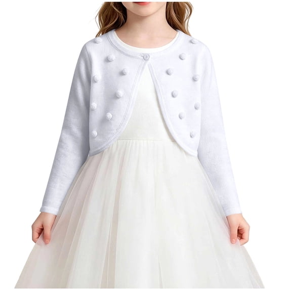 StSilkitty Cardigan Sweater for Girls Long Sleeve Open Front Cropped Bolero Cardigans Lightweight Casual Knit Sweaters Tops