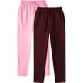 thumbnail image 1 of StSilkitty Casual Pants for Mens Elastic Waist Drawstring Casual Pants Solid Color Lightweight Comfy Soft Trousers with Pockets 2 Pack, 1 of 8