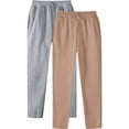 thumbnail image 1 of StSilkitty Casual Pants for Mens Elastic Waist Drawstring Casual Pants Solid Color Lightweight Comfy Soft Trousers with Pockets 2 Pack, 1 of 8