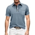 thumbnail image 1 of StSilkitty Casual Short Sleeve Golf Shirts for Mens Lightweight Collared 3 Buttons T-Shirt with Pocket Soft Breathable Tops, 1 of 6