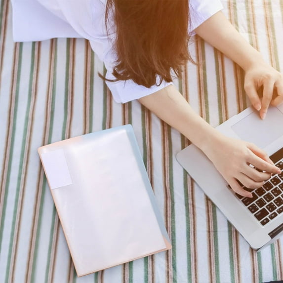 StSilkitty Clear Loose Leaf 3 Ring Binder Folder for Home Office School Organization and Portable Document Storage