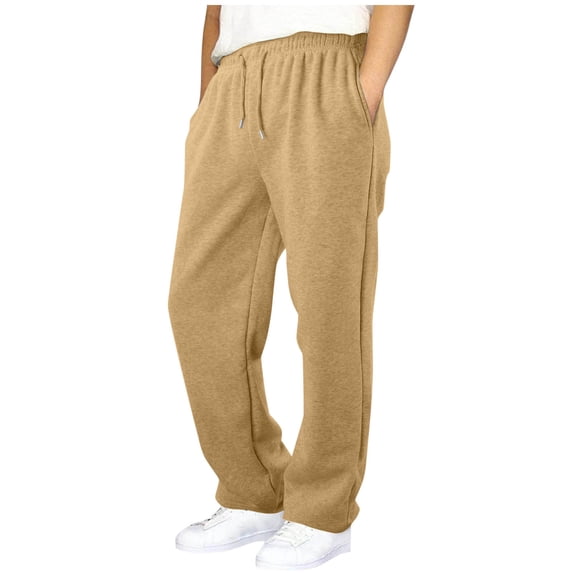 StSilkitty Fleece Sweatpants for Boys Girls High Waisted Drawstring Elastic Open Bottom Athletic Joggers Pants with Pockets