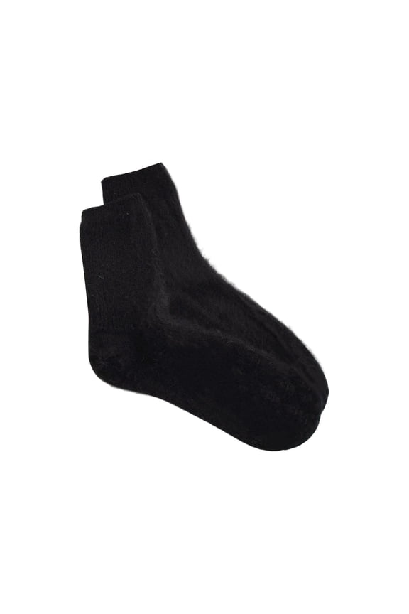 Fuzzy Calf Socks for Men Women Solid Color Lightweight Warm Crew Socks Winter Thick Thermal Socks