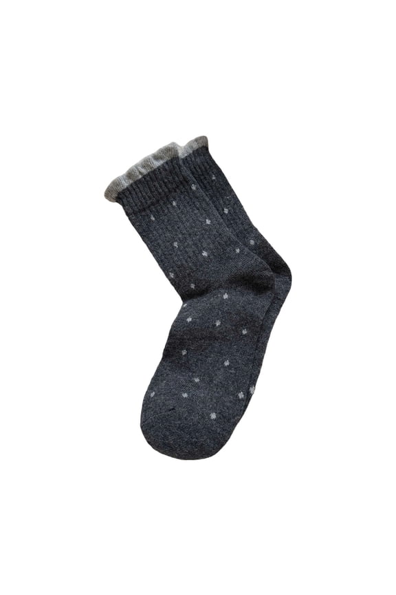Fuzzy Calf Socks for Mens Womens Polka Dots Slipper Mid Crew Socks Fall Winter Warm Breathable Socks