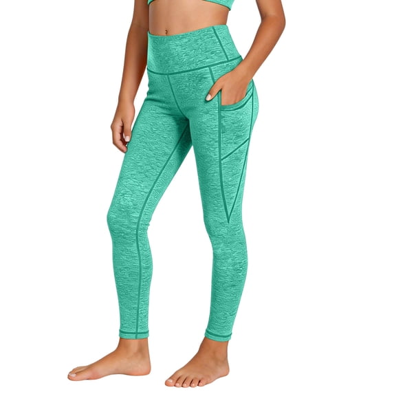 StSilkitty Girls Athletic Leggings Solid Color High Waist Stretch Yoga Dance Pants Lightweight Breathable Trousers with Pockets