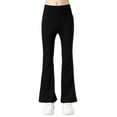 thumbnail image 1 of StSilkitty Girls Flare Yoga Leggings Solid Color High Waist Stretch Flared Pants Lightweight Soft Bell Bottom Trousers, 1 of 9
