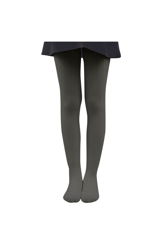 Girls Footed Tights Fall Winter Thick Warm Ribbed Long Stockings Stretch Breathable Leggings Size 3-12