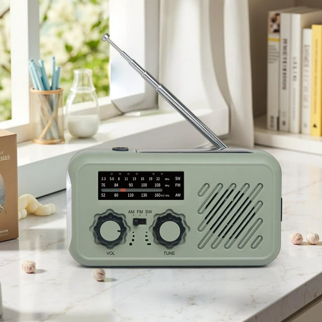 StSilkitty Hand Cranked Solar Powered Emergency Radio with AM/FM/SW ...