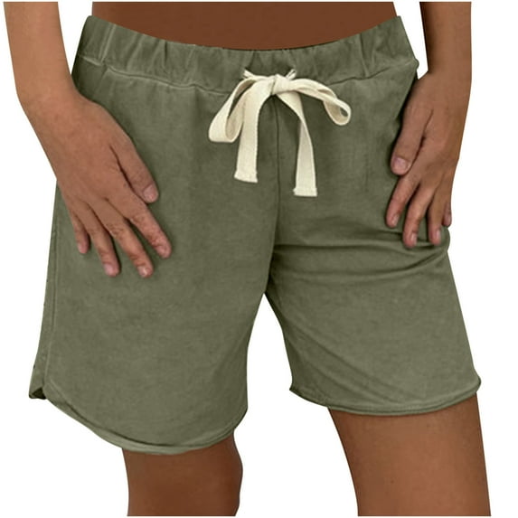 StSilkitty High Waisted Womens Shorts Summer Casual Shorts Wide Leg Lounge Shorts with Pockets Solid Color